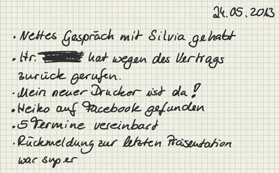 Auszug-Erfolgstagebuch